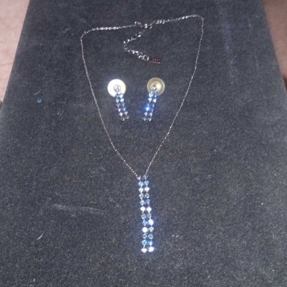 1928 Blue and Silver Necklace Set
